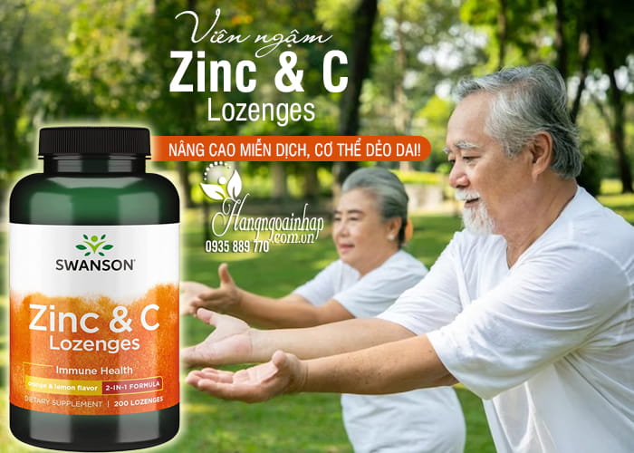 Viên ngậm Swanson Zinc & C Lozenges 200 viên của Mỹ 21